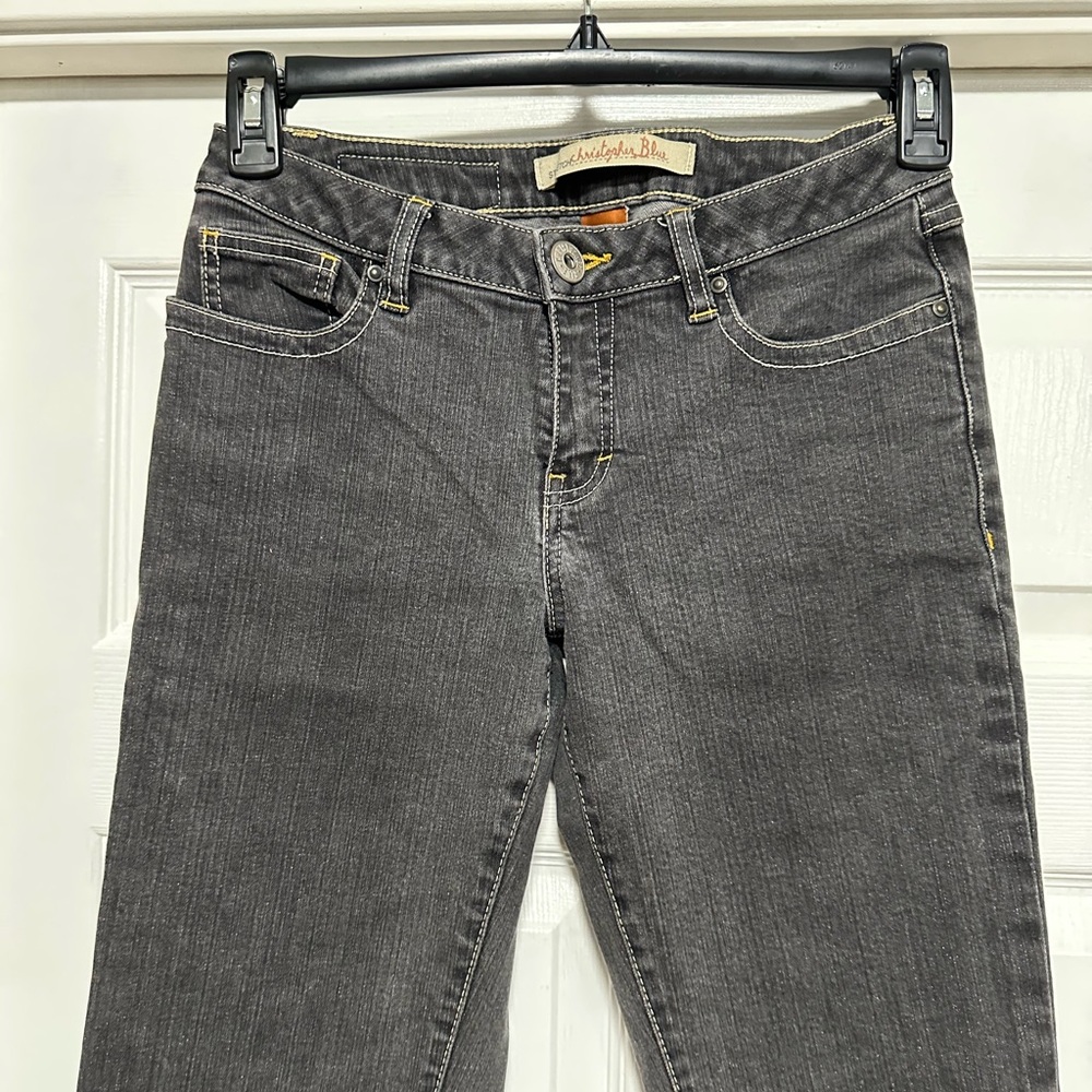 Christopher Blue Stretch Charcoal Dark Gray Jeans Women's Size 6 - Picture 3 of 5